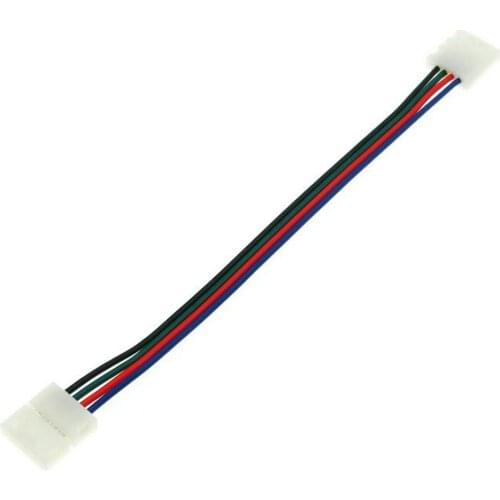 10pcs/lot 4pin 10mm Connector Wire Double Connectors for RGB 5050 LED Strips Length 17cm