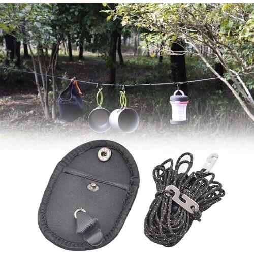 3.5m outdoor portable towel clothes drying rope, travel clothesline, camping windproof hanging rope, multifunctional rope