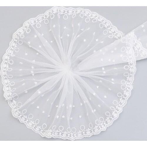 30Yards White Lace Trim Guipure Embroidery Ribbon Fabric Wedding Costume Design DIY Crafts