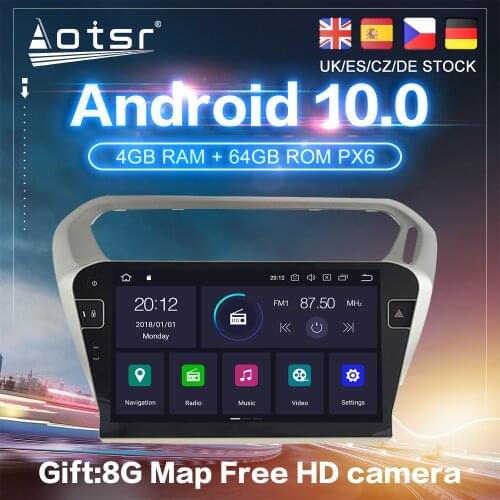 Android 10 For Peugeot 301 Citroen C-Elysee Car DVD PX6 GPS Navigation Carplay Auto Radio Stereo Video Multimedia Player No 2din