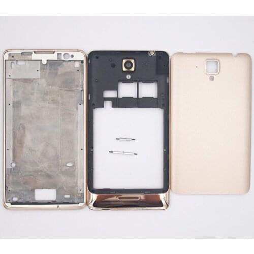 BaanSam Front Frame Middle Frame Battery Door Back Cover Housing Case For Lenovo S898 S8 With Power Volume Buttons