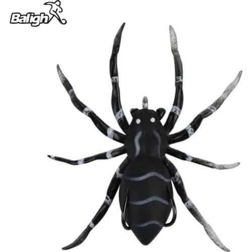 Balight 1pcs Bionic Artificial Fishing Lures Carbon Steel Hooks Pike Carp Baits Luya Spider Soft Bait Fishing Lure