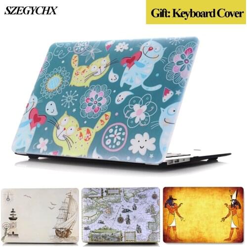 Laptop Case For Macbook New Air 13 A1932 2018 Cover Air 13 Pro Retina 11 12 13 15 13.3 A1706 A1708 Touch Bar + keyboard Cover