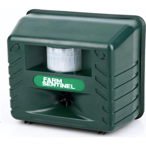 ELOS-Electronic Ultrasonic Animal Repeller Outdoor Garden Repeller Bird Repellent Deterrent Pest Control Repellents-US Plug