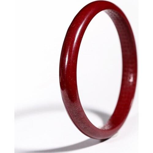JoursNeige Ore Purple Cinnabar Heart Bangle High Content Cinnabar Prajna Paramita Fashion Bangle for Women Jewelry