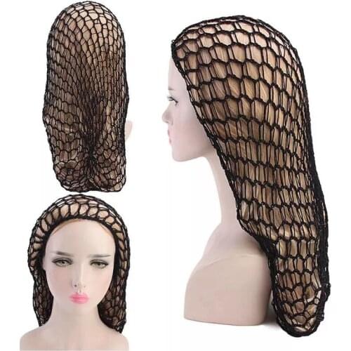 Korean Version Of Korean Polyester Elongated Hair Net Handmade Crocheted Silk Net Hood Hair Care Cap Headband