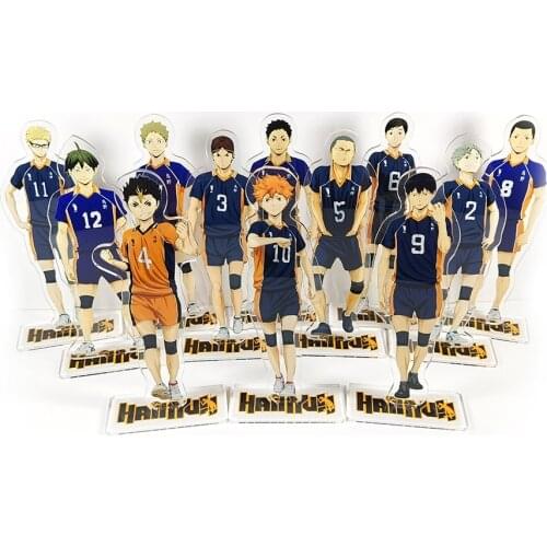 Haikyuu karasuno school acrylic stand figure model plate holder cake topper anime
