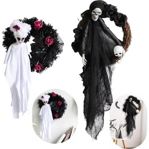 Halloween Ghost Doll Horror Scary Hanging Ghost Flying Witch Pendant Halloween DIY Party Ornaments Decorations for Halloween