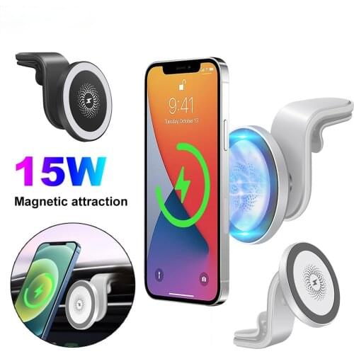 Magnetic Car Wireless Charger 15W Fast Charging Magnetic Charging Suitable for Iphone
