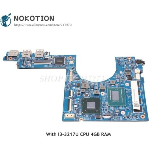 NOKOTION For Acer aspire S3-391 Laptop Motherboard 48.4TH03.021 NBM1F11005 NB.M1F11.005 SLJ8C SR0N9 I3-3217U 4GB RAM