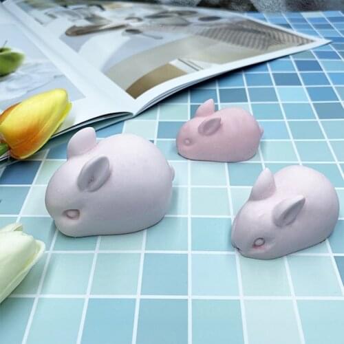 New rabbit silicone mold chocolate sugar baking mold cake decoration mold DIY hand soap mold Candle Mold