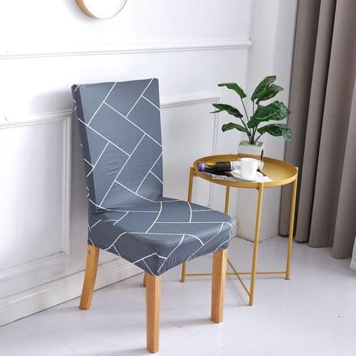Printing Dining Chair Cover Spandex Elastic Chair Slipcover Case Stretch Chair Covers for Wedding Hotel Banquet Dining Room