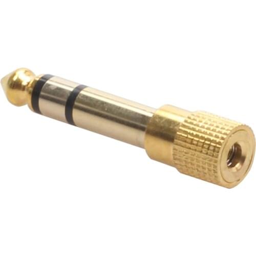 6.5MM Male to 3.5MM Female Jack Plug Audio Headset Microphone Guitar Recording Adapter 6.5 3.5 Converter Aux Cable Gold Plated