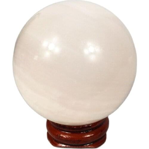 Natural Calcite Pink Stones Quartz Crystal Ball Healing Specimen Home Crafts Decoration Gift Sphere