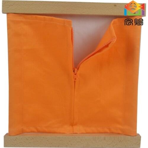 Zipper dressing Frame practical daily baby montessori materials educational earning toys wooden toys2002