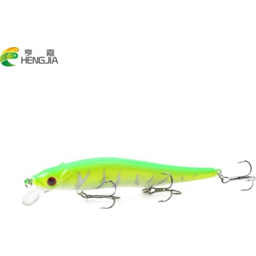 HENGJIA 11.5cm 13g Minow Fishing Lure Hard Plastic Wobbler Bent Artificial 3D Fish Eye