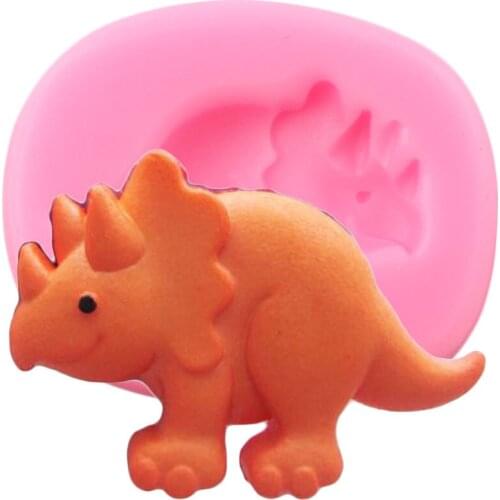 Dinosaur Silicone Molds Triceratops Fondant Mold Baby Birthday Cake Decorating Tools Candy Resin Clay Chocolate Gumpaste Moulds