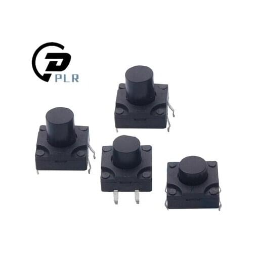 20PCS/LOT Waterproof 12*12mm Series Tact Switch 4 Pin Micro Move Button Switch Vertical 4 Pin 12x12 Copper Waterproof 4Pin