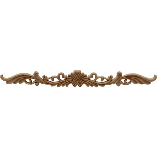 VZLX HOT Rubber Carved Onlay Applique Unpainted Furniture for Home Door Cabinet Decoration Wood Color Wooden Madera Legno