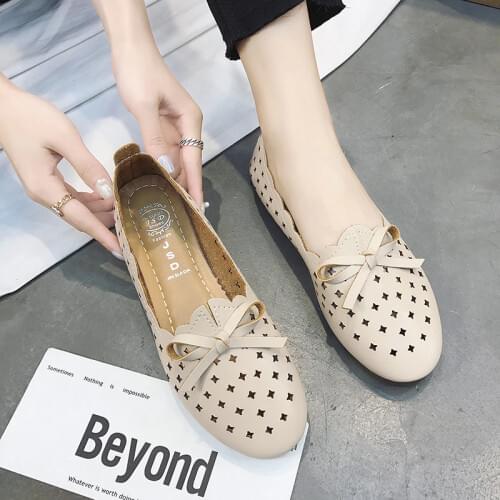 Vulcanized shoes Women New Fashion Genuine Flat Single Women Casual Summer Shoes Woman Comfortable and breathable D1-40