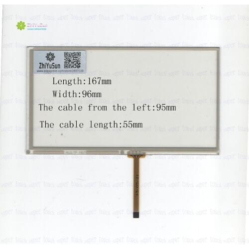 ZhiYuSun HLD-TP-1907 7Inch 167mm*93mm 4Wire Resistive TouchScreen Panel Digitizer 167*93 this is compatible