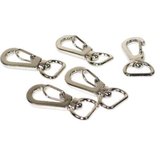 1/2" Nickel Swivel Snap Hooks Purse & D rings