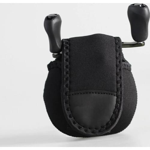 1pc Portable Waterproof Black Spinning Fishing Reel Protective Bag Case Pouch Cover for Drum/Spinning/Raft Reel Fishing Protect