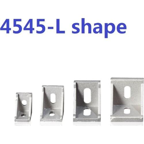 10PCS/LOT L type 4545 EuropeanEU standard aluminum corner Right angle connecting piece 90 degree bracketsingle brackets