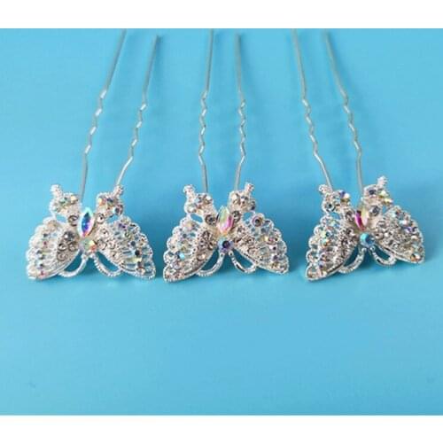 12 Pcs Bridal Party Wedding Prom Preal Rhinestone Crystal Hair Pins Hair Clip