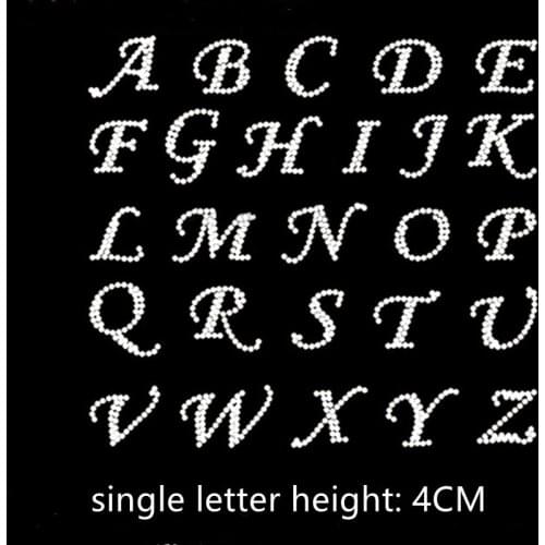 52pc/lot English letter rhinestone hot fix rhinestone rhinestone iron on transfers designs strass iron patches bag shoes