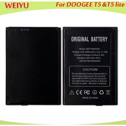 For DOOGEE T5 T5 lite Battery Batterie Bateria Batterij Accumulator BAT16464500 4500mAh High Quality