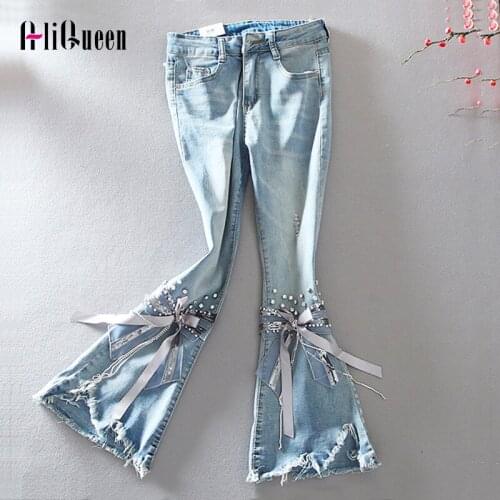 Женские джинсы клеш AliQueen China At AliExpress