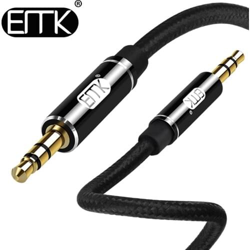 EMK Jack 3.5 Audio Cable 3.5mm Speaker Line Male Aux Cable for iPhone 6 Samsung galaxy s8 Car Headphone for Xiaomi redmi 4x