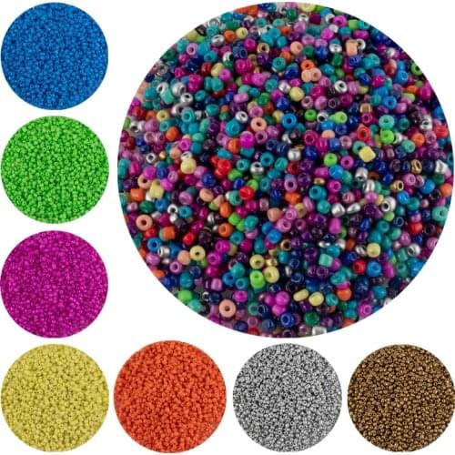 2mm 1000pcs Czech Beads Glass DIY Bracelet Craft Glass Beads For in Jewelry Making Accessories, gold Beads Red Beads ,21 Colors