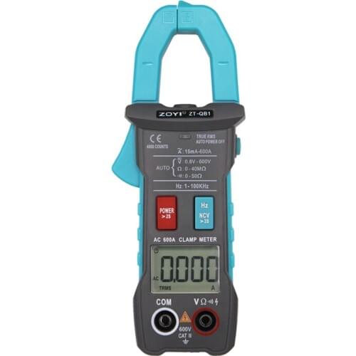 ZOYI digital Clamp multimeter ZT-QB1 4000 count True RMS Clamp meter AC DC voltmeter AC Ammeter Resistance Frequency tester