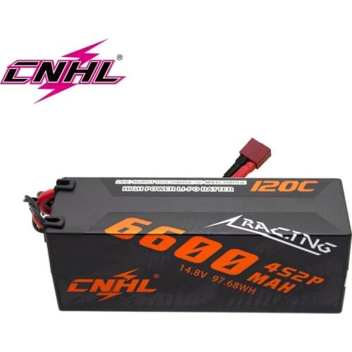 CNHL Lipo 4S 14.8V Battery 6600mAh 120C Racing Series HardCase Car T Deans For RC Evader BX Car Truck Truggy Buggy