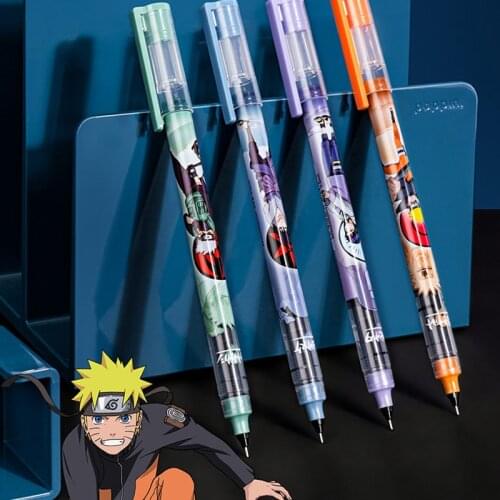 Deli Pens 1pcs Naruto Pens for School Kawaii Japanese Stationery Cool Anime Rollerball Pen Gift Kids Prizes Cute Art Supplies