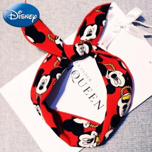 Disney Mom Baby Mickey Ears Baby-Headbands-Hair Hoop Stretch Knot Hair Bows Cotton Children Hair-Bands baby Hairs-Accessories