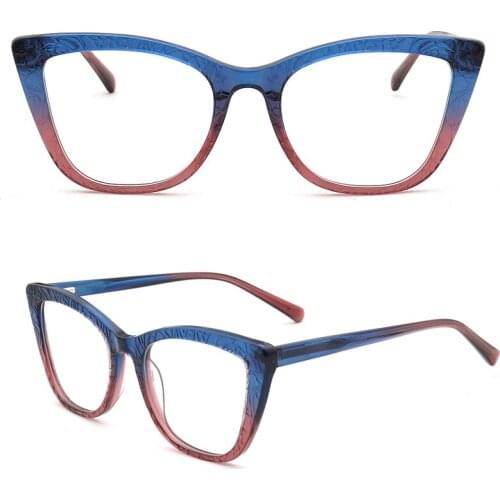 Women Cat eye Glasses Frames Optical Eyeglass Frames for Women Vintage Popular Pattern Black Red Blue Pink Hot Eyeglasses Frames