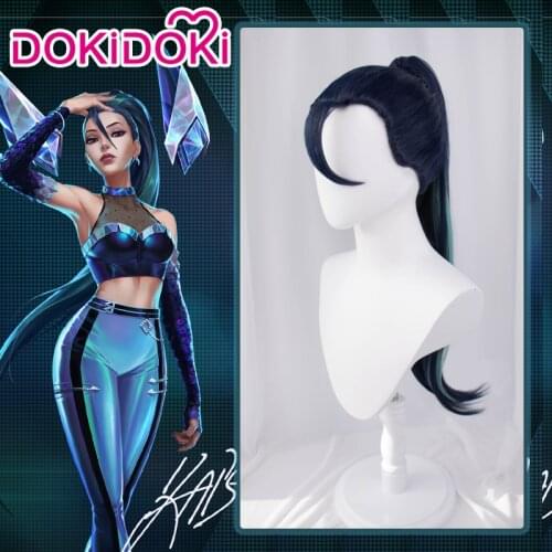 DokiDoki Game League of Legends Cosplay KDA Kaisa Cosplay LOL League of Legends K/DA Costume Kaisa Wig Halloween