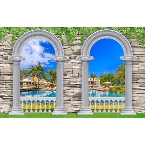 Photo Blackout Window Drapes Luxury 3D Curtains For Living room Bed room Office Hotel Home door curtains