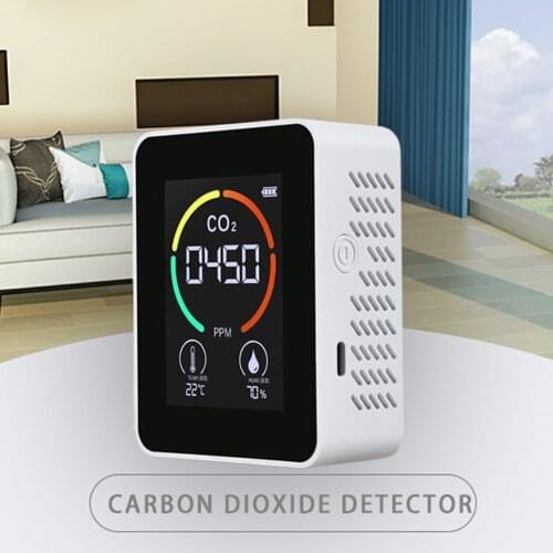 CO2 Meter Indoor Carbon Dioxide CO2 Concentration Detector Smart Air Quality Monitor Analyzer Temperature and Humidity Display