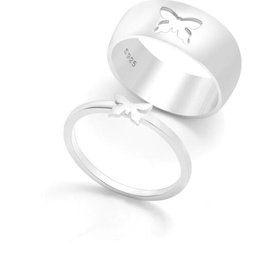 Butterfly Ring 100% Pure silver material Lovers Gift Simple Delicate Rings for Lover Gift 925 silver jewelry YLQ7100
