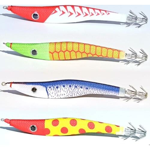 4pcs 60g/80g/100g/120g octopus jig Lead jig squid jigs Japan type fishing squid lures squid hook glow in dark