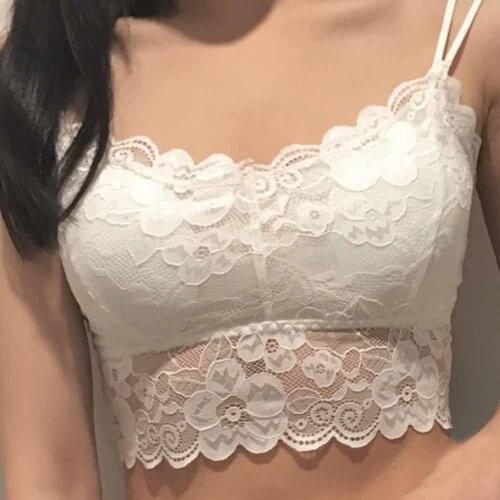 Fashion Women бюстгалтер Lady Lace Strap crop Top Bras Tube Vest Chest Wrap Bandeau Girl Vest Underwear Night Suit 2020 Dropship