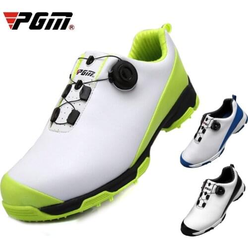 PGM Golf Shoes Mens Waterproof Breathable Golf Sports Shoes Double Patented Rotating Shoes Buckle Anti-slip Sneakers Size 39-45
