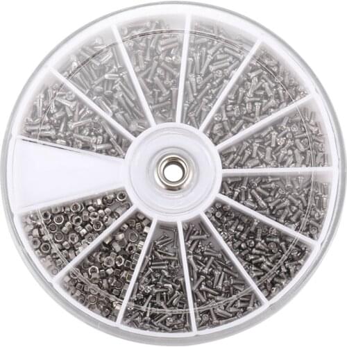 1000Pcs Stainless Steel Screws Set Machine Screws Assortment For PC Glasses Mobile Phone