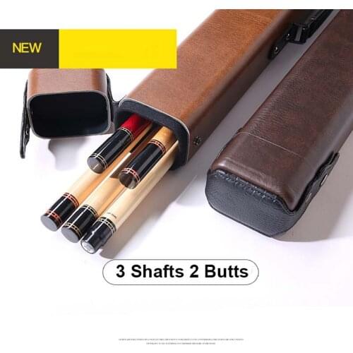 New Billiard Pool Cue Case 2 Butts 3 Shafts 85cm Length 2 Colors