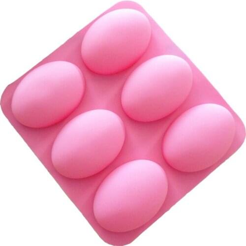 New 6 Even Goose Egg Silicone Mold DIY Fondant Chocolate Cake Soap Mold Ice Cube Baking Accessories