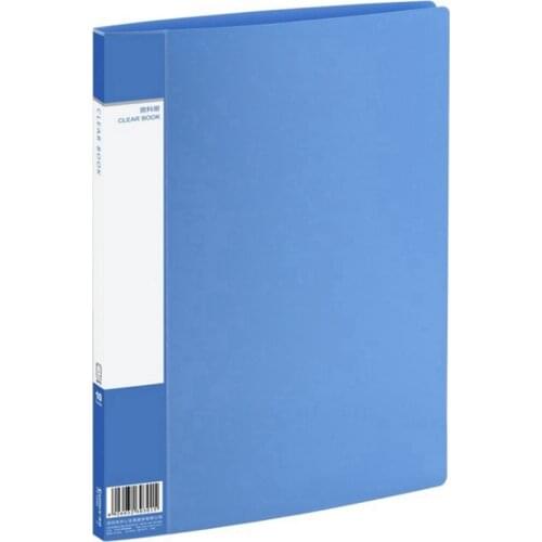 A4 Display Book 60 Pages Transparent Insert Folder Document Storage Bag for Bank Campus File Office Workplace Family